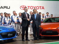 富士重 BRZ/86 ラインオフ…豊田章男社長も式典に出席 画像