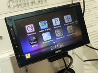 【人とクルマのテクノロジー12】クラリオンの北米向けスマホ連携車載器「Next GATE」を日立ブースで展示 画像