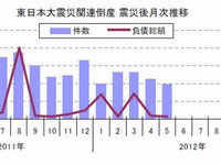 東日本大震災関連倒産、2か月連続の減少39件…5月 画像