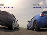 スバル BRZ 対 ホンダ S2000…ゼロヨン加速競争［動画］ 画像