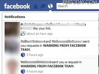 「Facebookチームからの警告」に注意…偽メッセージ 画像