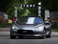 【グッドウッド12】インフィニティのEVスーパーカー、エマージ…ヒルクライムで初走行 画像
