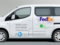 日産、EV商用車 e-NV200 の実証運行をFedExと開始 画像