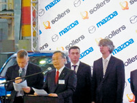 マツダ、ロシア極東工場で開所式…プーチン大統領も飛び入りで参加 画像