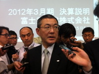 スバル吉永社長、「中国生産は考えていきたい」 画像