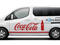 日産、e-NV200 の投入に向けた実証運行をコカ・コーラ セントラル ジャパンと開始  画像