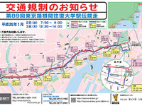 警視庁、箱根駅伝に伴う都内交通規制を発表 画像
