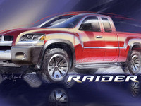 【デトロイトモーターショー05】三菱自動車、北米戦略車のピックアップを出展 画像