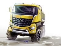 メルセデスベンツ、新型ダンプトラックを予告…車名はアロクス 画像