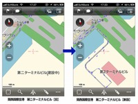 iOS向けナビアプリ MapFan+ がオフライン地図のデータを更新 画像
