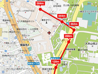 マピオン、地図タップで距離が測れるiPhoneアプリが20万ダウンロードを突破 画像