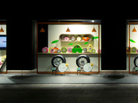 ブリヂストン、タイヤカフェをイメージした空間にECOPIAラインアップを展示 画像