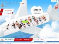 JAL、Facebookで仮想乗客30人を集めると国内往復航空券が当たる 画像