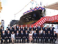 伊藤忠エネクス、アスファルトタンカー「Great Crane」の進水式を開催 画像
