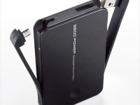 サンワサプライ、容量3800mAhのケーブル一体型スマホ用モバイル補助バッテリを発売 画像