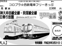 西鉄、位置ゲーム「コロニーな生活」と連携した西鉄電車フリー乗車券を発売 画像