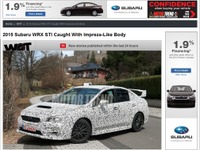 スバル インプレッサ WRX 次期型、開発テストを捕捉 画像