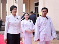 カンボジア首相の父死去　タイ首相が葬儀に参列 画像