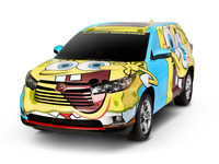 米国トヨタ、人気アニメキャラでラッピングしたハイランダーが登場 画像