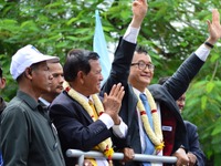 野党党首サム・ランシー氏が帰国　カンボジア 画像