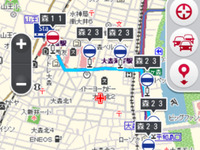 スマホ向けMapFan、対応バス路線に123路線を追加 画像