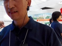 【CEATEC13】富士通研、スマホ連携センサーで眠気感知 画像
