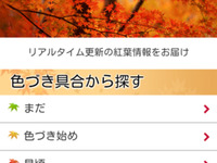 インクリメントP、スマホ向けMapFanで紅葉特集を公開 画像