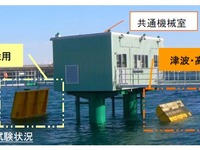 日立造船など、海底設置型フラップゲート式可動防波堤実海域試験「ほぼ期待通りの成果」 画像