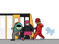 ドアに挟まれ首が吹っ飛ぶ…英鉄道、駆け込み乗車など防止へアニメ制作 画像