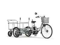 ヤマハ発動機、三輪電動アシスト自転車「PAS」と着脱可能リヤカーを組み合わせた配送専用モデルを発売 画像