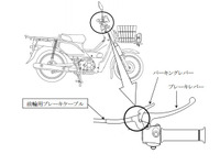 【リコール】ホンダ 郵便カブ など2万台、前輪ブレーキが利かなくなるおそれ 画像