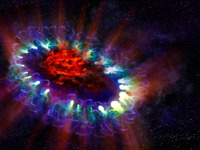 超新星爆発で作られた「できたて」の固体微粒子をアルマ望遠鏡で初めて観測…国立天文台 画像