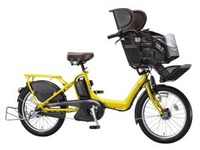 ブリヂストンサイクル、幼児2人同乗自転車「アンジェリーノ」の2014年モデルを発表、5点式シートベルトを採用 画像