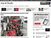 リポーター拘留に抗議　ヤンゴンで大規模なデモ 画像