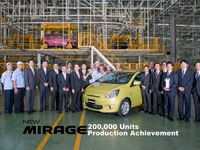 三菱 ミラージュ、累計生産台数20万台を達成…1年11か月 画像