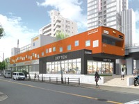大阪環状線玉造駅の電車風ビル、3月18日オープン 画像