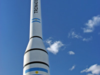 アルゼンチン国産ロケット試験機 1号機の打ち上げ失敗 画像