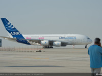 【インド航空ショー14】エアバス、A380がステージ中央に 画像