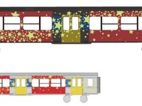 水郡線全通80周年で「星」のラッピング列車 画像