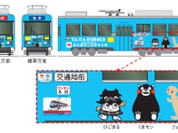 熊本市電、ICカード導入記念のラッピング電車運行 画像
