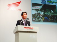 【東京モーターサイクルショー14】ホンダモーターサイクル井内社長、14年度も国内需要は伸びる 画像