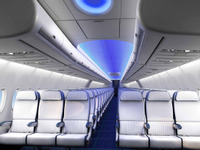 ボーイング、NG737のインテリアアップグレードを展示 画像