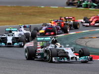 【F1 スペインGP】ハミルトン、ロズベルグを僅差で破り4連勝...可夢偉はリタイア 画像