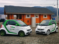メルセデスベンツ日本、東北2市にスマートEVを無償譲渡 画像