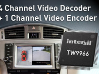 インターシル、車載アラウンドビューシステム向けビデオデコーダを発表 画像
