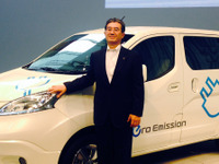 【日産 e-NV200 発表】片桐副社長「EVは商用車でのポテンシャル高い」 画像