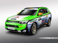 三菱 アウトランダーPHEV、アジアクロスカントリーラリー2014 に出場 画像