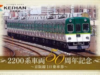 京阪、2200系50周年と7000・8000系25周年の記念切符発売 画像