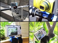 上海問屋、バイクや自転車のハンドルに装着できるデジカメホルダー発売 画像