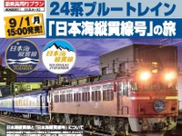 日本旅行、日本海縦貫線の寝台特急乗車ツアーを企画…10月 画像